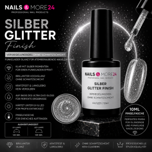 Silber Glitter Finish | 10ml ohne Schwitzschicht